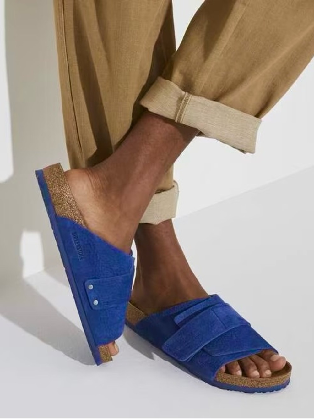 Birkenstock Kyoto Nubuck Desert Buck Indigo Blue Sandals